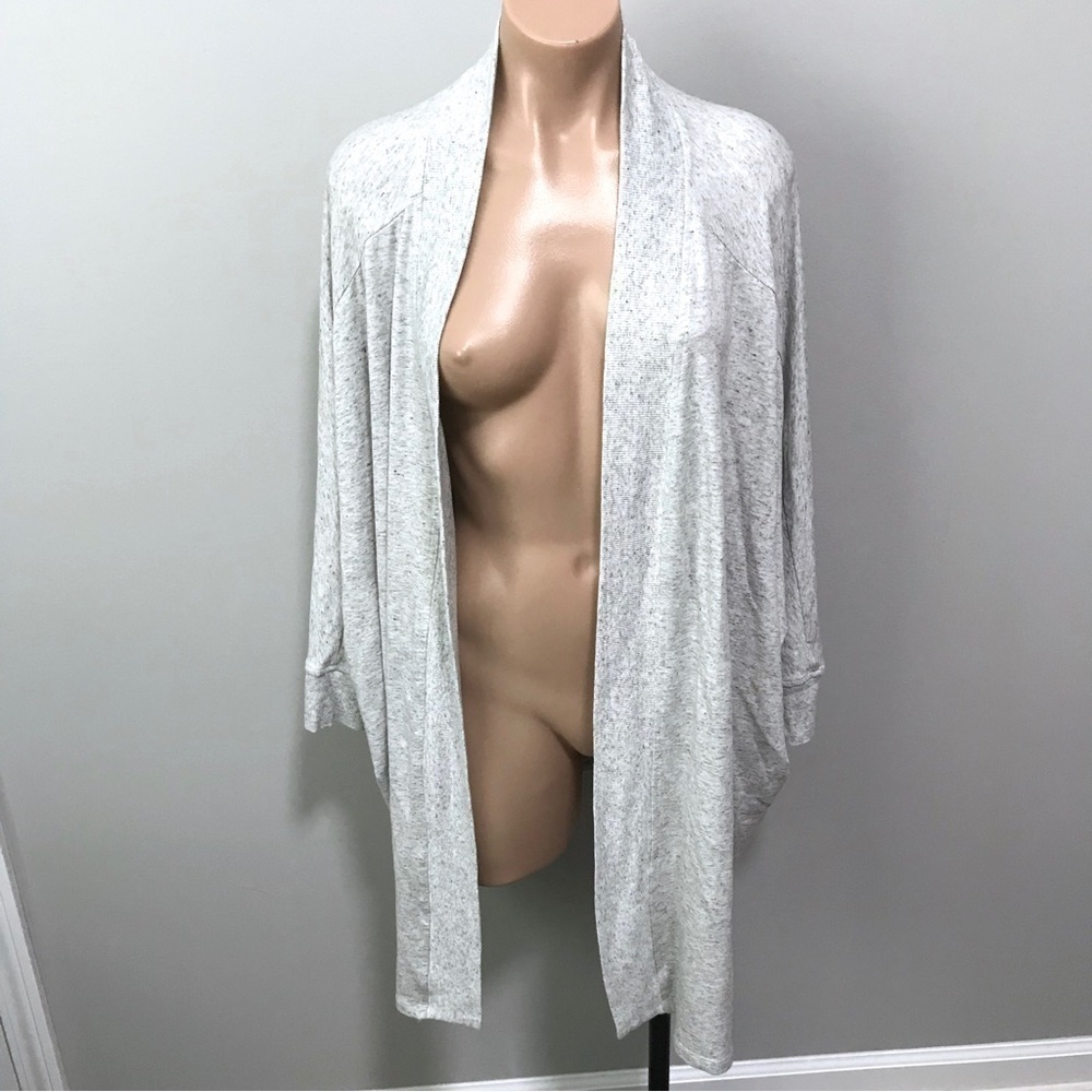 90 Degrees by Reflex Gray Heather Cardigan 3X Soft